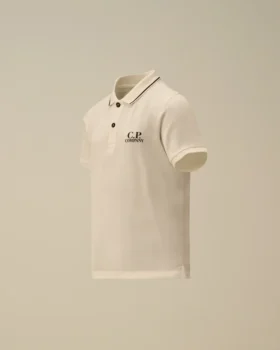 Polo de manga corta con logotipo en piqué elástico U16