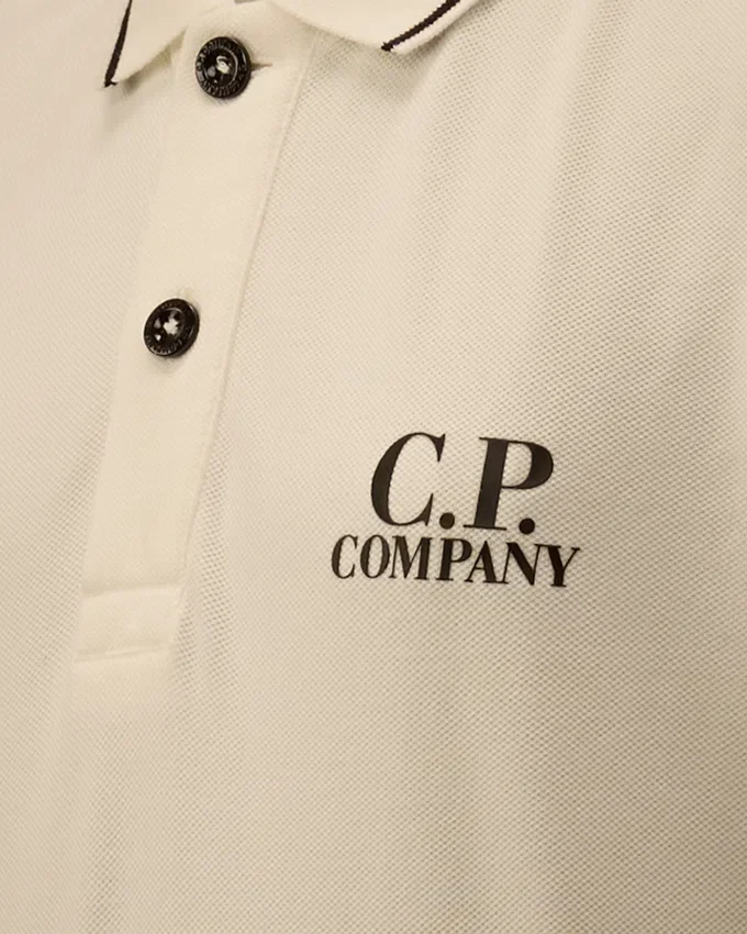 Polo de manga corta con logotipo en piqué elástico U16
