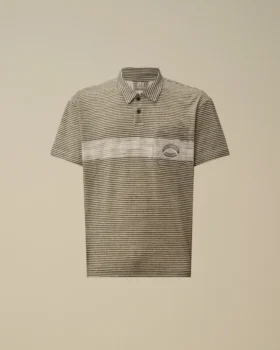 Polo de manga corta con logotipo estampado en jersey 20/1