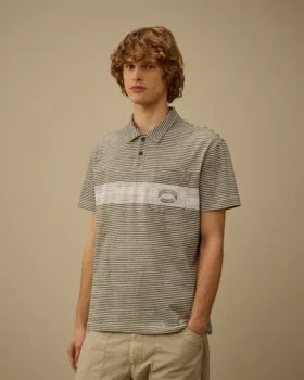 Polo de manga corta con logotipo estampado en jersey 20/1