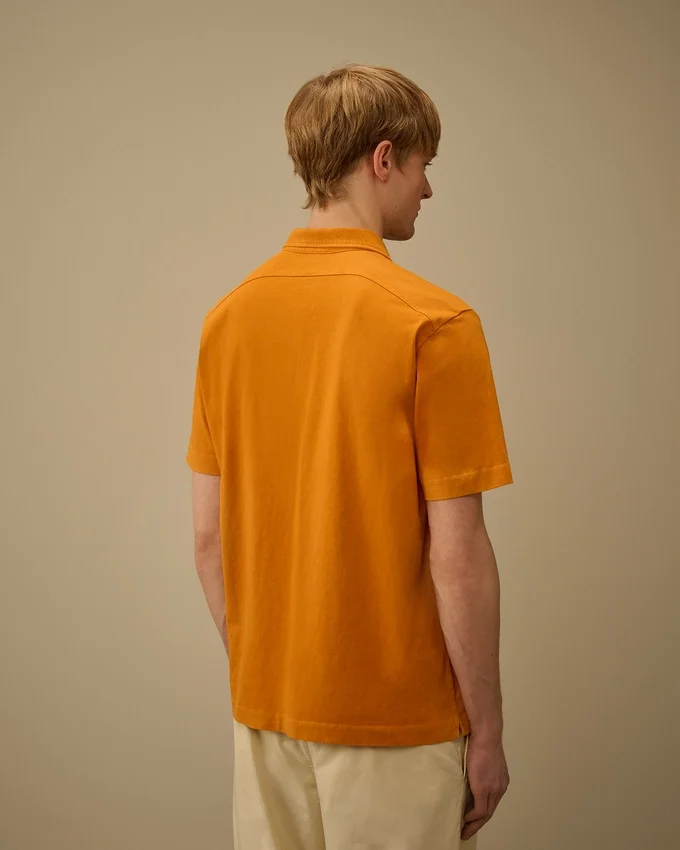 Polo de manga corta con media cremallera de jersey 1020