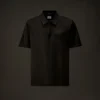 Polo de manga corta con media cremallera de la Metropolis Series, confeccionado en jersey mercerizado