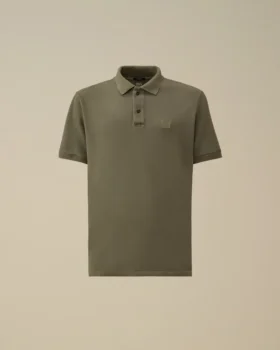 Polo de manga corta de piqué 24/1 teñido con pigmentos