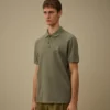 Polo de manga corta de piqué 24/1 teñido con pigmentos