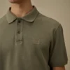 Polo de manga corta de piqué 24/1 teñido con pigmentos