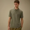 Polo de manga corta de piqué 24/1 teñido con pigmentos