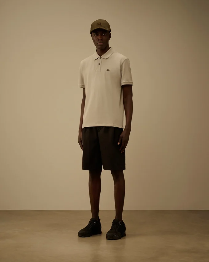 Polo de manga corta de piqué elástico