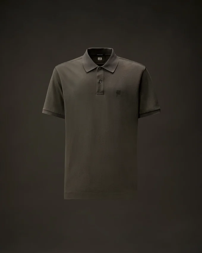 Polo de manga corta de piqué elástico de la Metropolis Series
