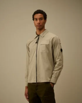 Sobrecamiseta con cremallera para lentes de gabardina orgánica