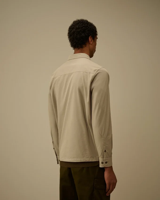 Sobrecamiseta con cremallera para lentes de gabardina orgánica