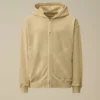 Sudadera con capucha, corte holgado y cremallera, de forro polar diagonal