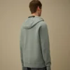 Sudadera con capucha, cremallera y forro polar en relieve diagonal