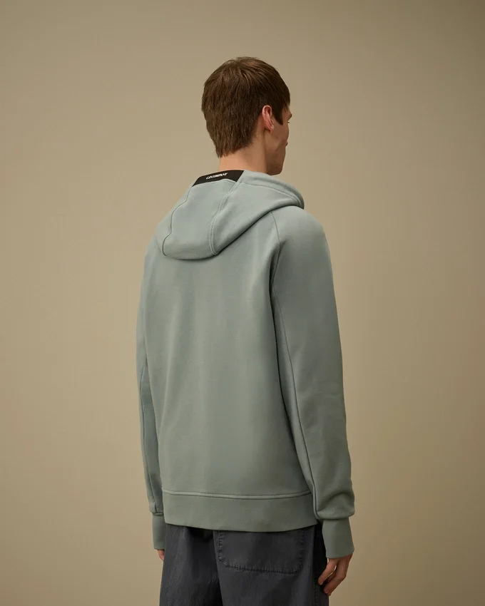 Sudadera con capucha, cremallera y forro polar en relieve diagonal