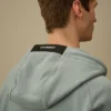 Sudadera con capucha, cremallera y forro polar en relieve diagonal