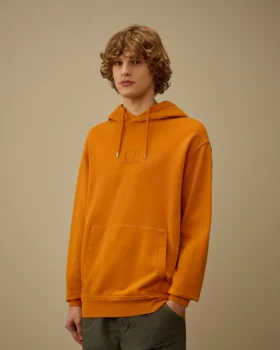 Sudadera con capucha de felpa de algodón diagonal
