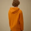 Sudadera con capucha de felpa de algodón diagonal