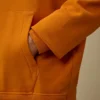Sudadera con capucha de felpa de algodón diagonal