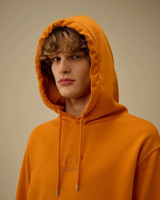 Sudadera con capucha de felpa de algodón diagonal