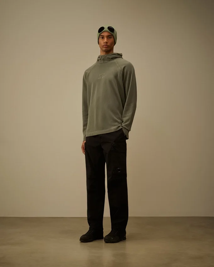 Sudadera con capucha de piqué grueso