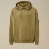Sudadera con capucha Lens de felpa de algodón diagonal