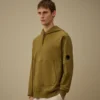 Sudadera con capucha «Lens» de felpa diagonal en relieve