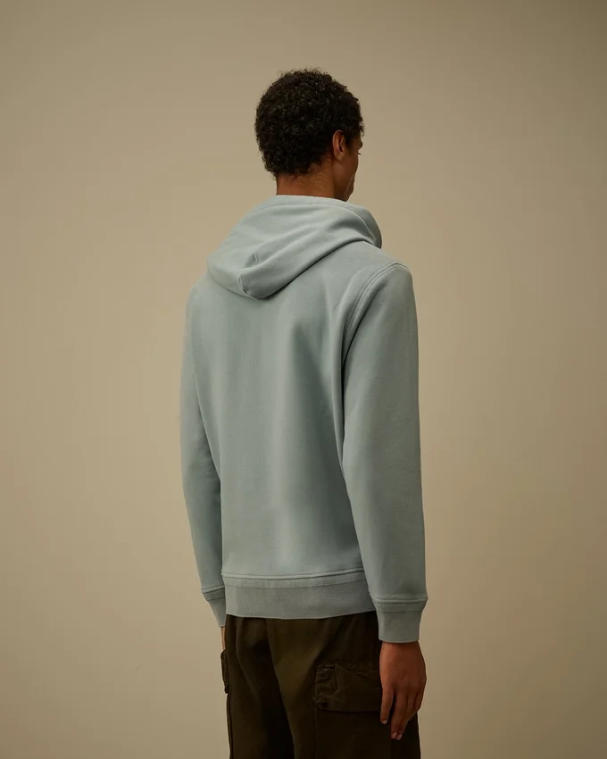 Sudadera con capucha y cremallera de felpa diagonal en relieve