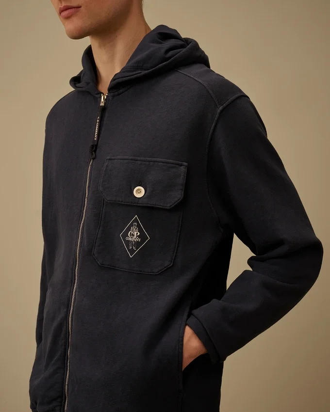 Sudadera con capucha y cremallera de felpa Malfilè