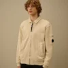 Sudadera con cremallera y lente de felpa de algodón diagonal