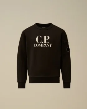 Sudadera con cuello redondo y logotipo U16 de forro polar diagonal