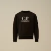 Sudadera con cuello redondo y logotipo U16 de forro polar diagonal