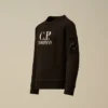 Sudadera con cuello redondo y logotipo U16 de forro polar diagonal