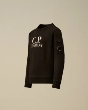 Sudadera con cuello redondo y logotipo U16 de forro polar diagonal