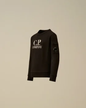 Sudadera con cuello redondo y logotipo U16 de forro polar diagonal