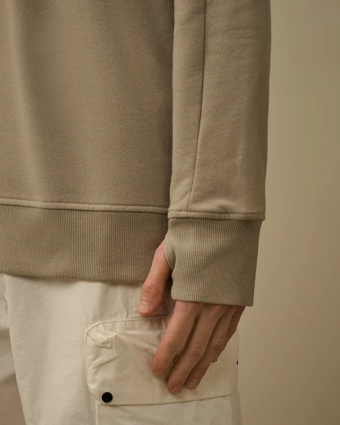 Sudadera con media cremallera de forro polar diagonal en relieve