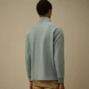 Sudadera con media cremallera de forro polar en relieve diagonal