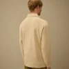 Sudadera de corte recto con cremallera, de jersey peinado 10/2