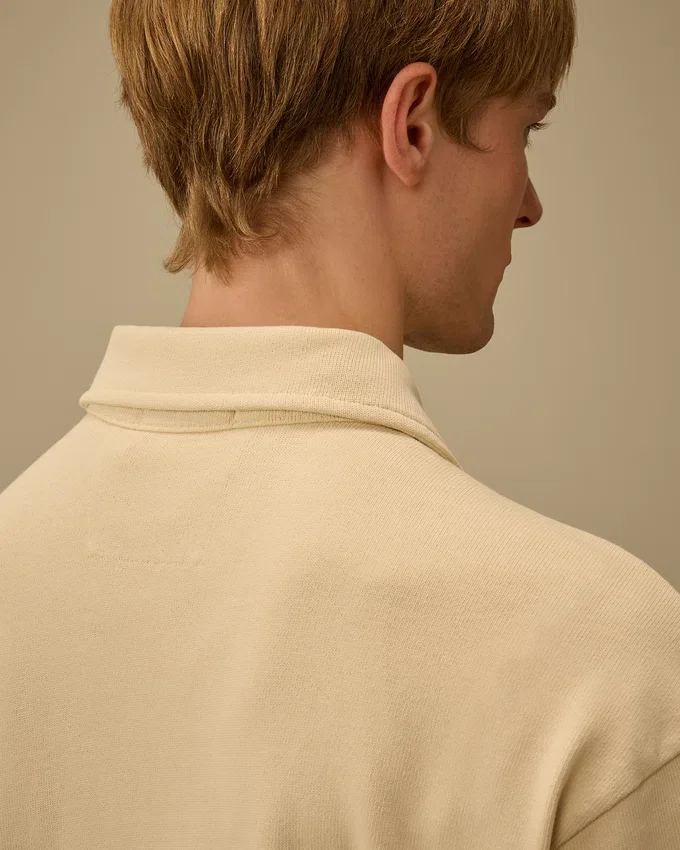 Sudadera de corte recto con cremallera, de jersey peinado 10/2