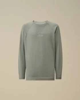 Sudadera de cuello alto de piqué grueso teñida con pigmentos