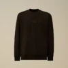 Sudadera de cuello redondo de felpa diagonal en relieve