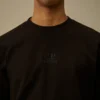 Sudadera de cuello redondo de felpa diagonal en relieve