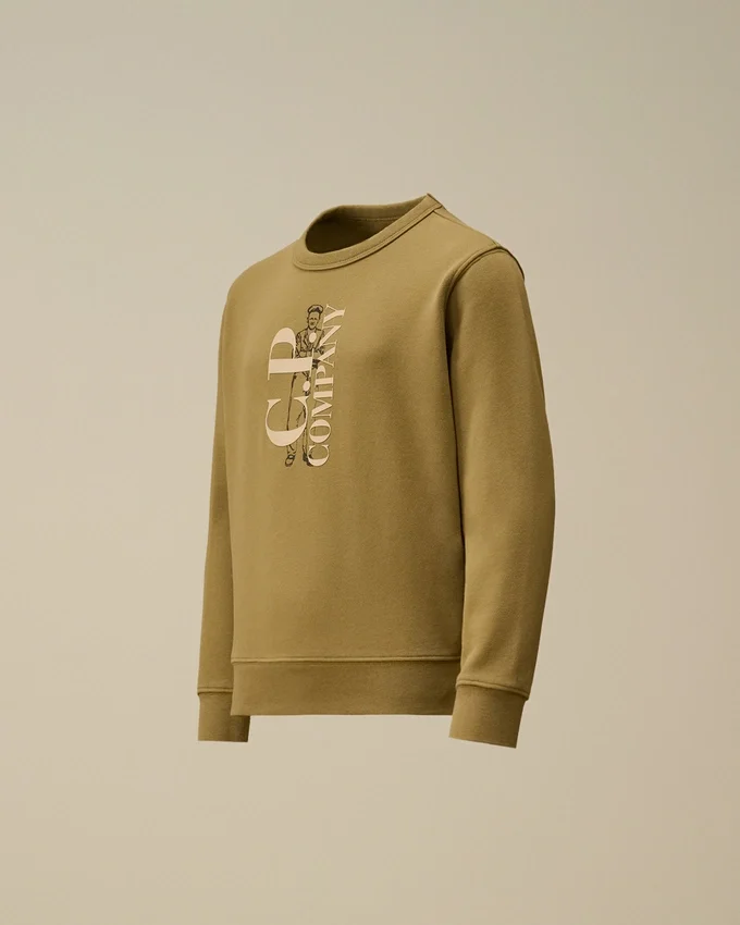 Sudadera de cuello redondo de felpa diagonal U16