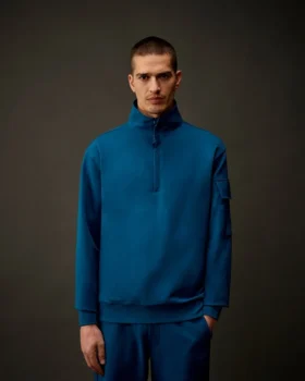 Sudadera de forro polar elástico con media cremallera de la Metropolis Series