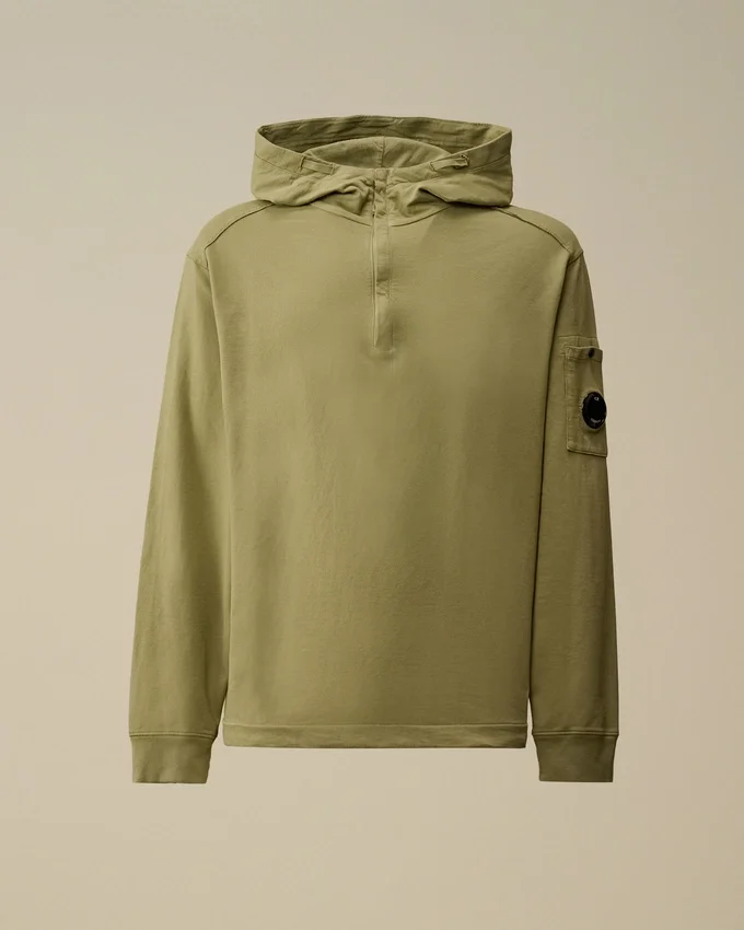Sudadera ligera de felpa con media cremallera Lens