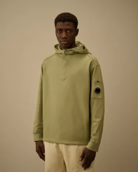Sudadera ligera de felpa con media cremallera Lens