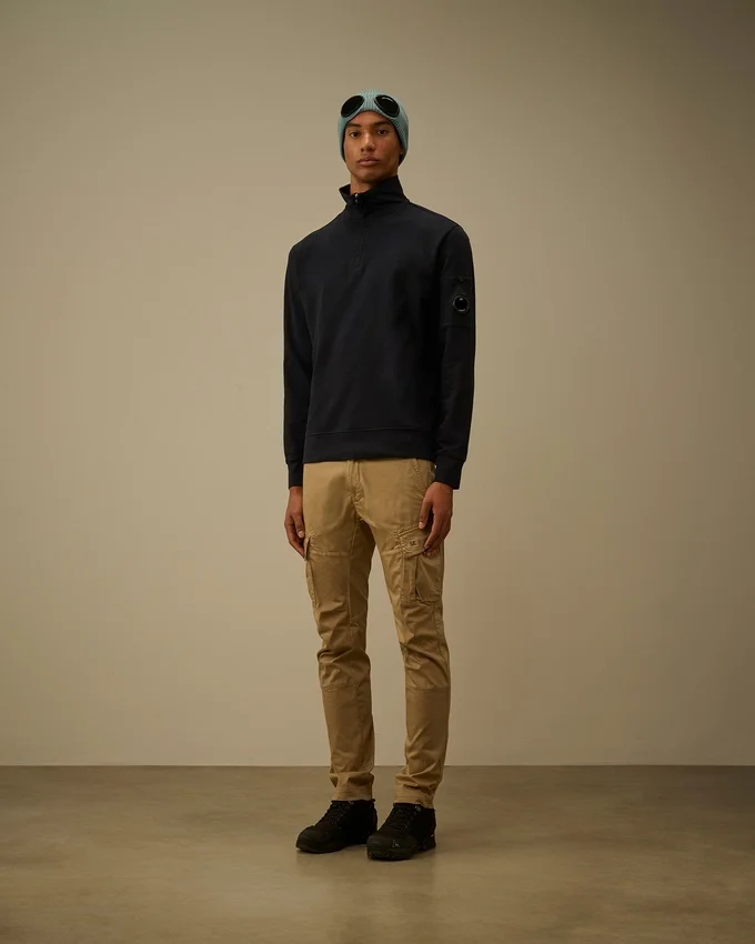 Sudadera ligera de felpa con media cremallera Lens