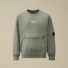 Sudadera U16 de felpa ligera con cuello redondo y detalles en tejido mixto