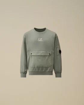 Sudadera U16 de felpa ligera con cuello redondo y detalles en tejido mixto