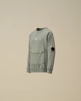Sudadera U16 de felpa ligera con cuello redondo y detalles en tejido mixto